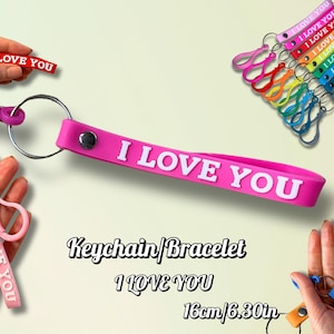 Llavero/Pulsera con Mosquetón de Plástico 16 cm/6,30 pulgadas | Regalo Amarillo para Seres Queridos | Accesorios Lindos | Joyería de Moda