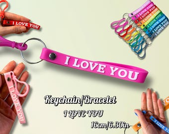 Llavero/Pulsera con Mosquetón de Plástico 16 cm/6,30 pulgadas | Regalo Amarillo para Seres Queridos | Accesorios Lindos | Joyería de Moda