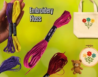 Embroidery Floss 8m/314.96 in  | Cross Stitch Thread | Craft Yarn  | Needlework Supplies | DIY Crafting
