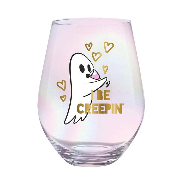 Halloween | Jumbo 30oz I Be Creeping Wine Glass |Stemless Wine Glass |Wine Gifts| Wine Glass | Funny Wine Glass| Halloween Wine Glass