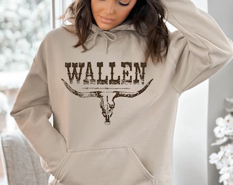 Western Sweatshirt-Cowboy Girl-Country Music Hoodie-Retro Western Sweatshirt, Vintage Wallen Shirt, Gift For Her