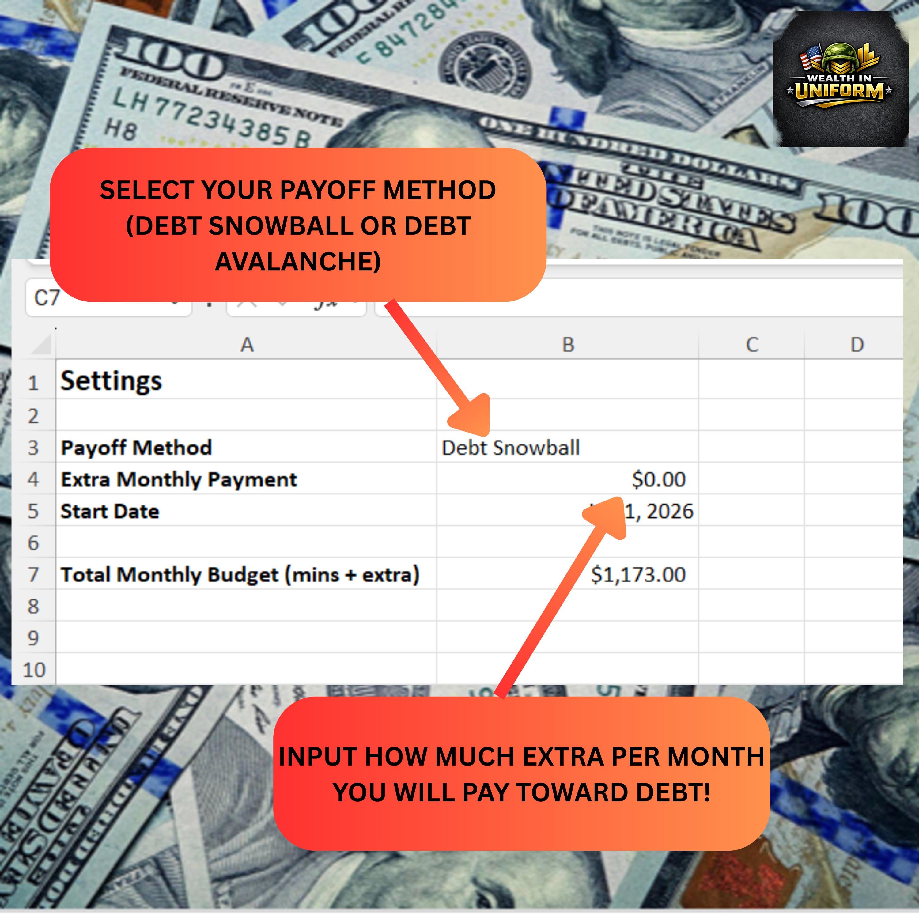 Military Financial Planner Excel | Military Budget Spreadsheet Download ...