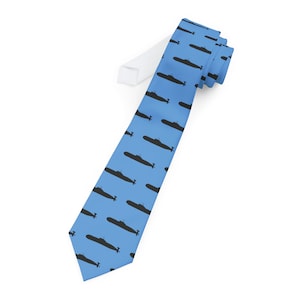 Submarine Necktie, Submariner gift, Gift for submariner, Fathers Day, Christmas Present, Birthday, Retirement, Veterans Gift for him