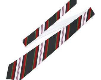 Afghanistan Campaign Medal Necktie - Gift for Afghanistan War Veteran, Military Necktie, Veteran Gift, Military Accessories, Army Tie