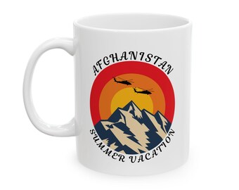 Afghanistan Summer Vacation Mug: Military Humor Coffee Cup – Veteran Deployment Gift