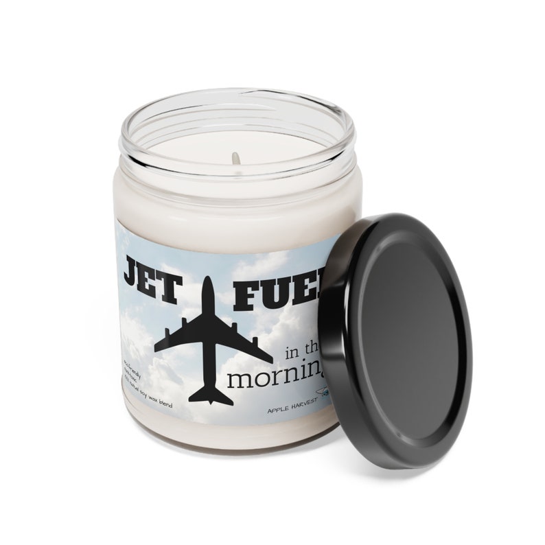 Jet Fuel in the Morning Candle, Gift for Pilot, Pilot Candle, Aviation