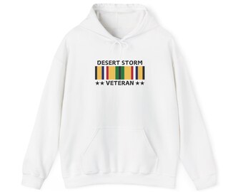 Hoodie, Southwest Asia Service Medal Ribbon Desert Storm Veteran, Gift for Veteran, Christmas Gift, Military Hoodie, Military Veteran