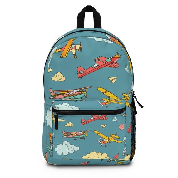 airplane backpack kids Uninni for Boys & Girls, Cute, Durable & Water Resistant capacity storage with pockets and a laptop sleeve so theyre always ready for classroom activities or daily travel. Airplane Backpack, Airplane Book Bag