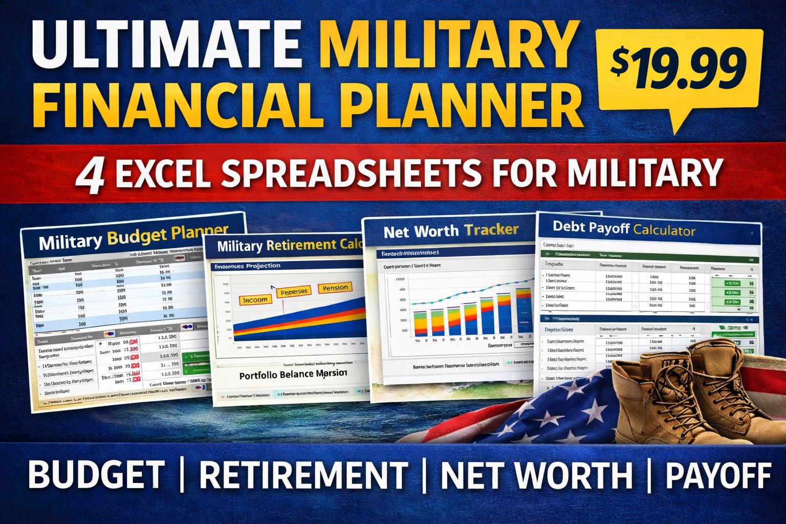 Military Financial Planner Excel | Military Budget Spreadsheet Download ...