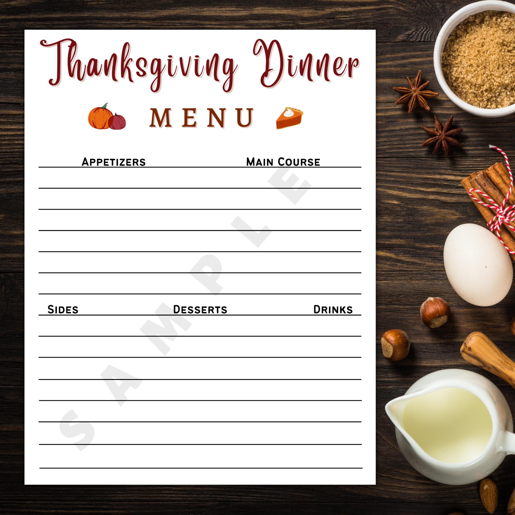 who's bringing what to thanksgiving printable template, instant