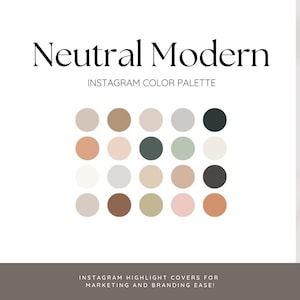 Modern Instagram Highlight Covers| Neutral Instagram Highlight Covers| IG Covers| Earthy Story Backgrounds| Color Palette| Instant Download