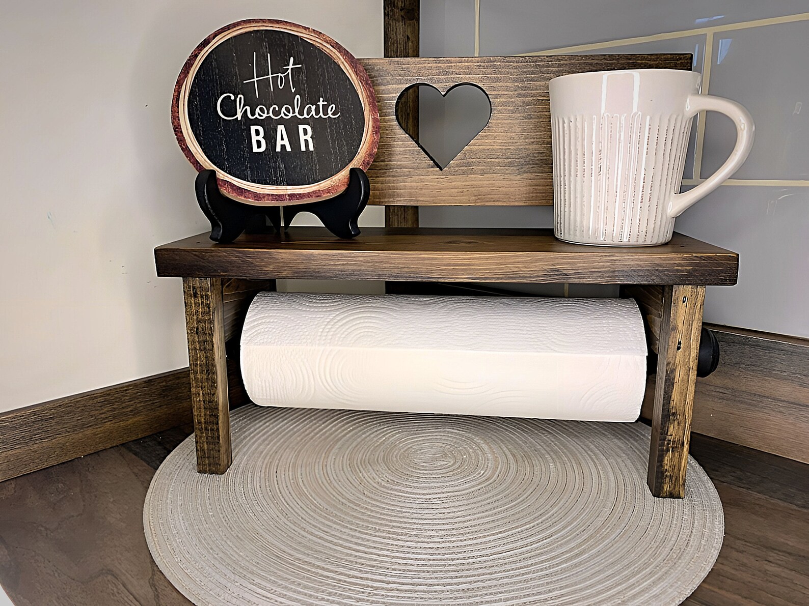 Primitive Paper Towel Holder/park Bench Decor/hanging Wooden Etsy