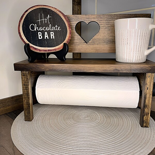 Wooden Paper Towel Holder Etsy