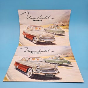 Vintage Car Brochures... 2 x Vauxhall for 1956...2 For 1 Price...Original Brochures