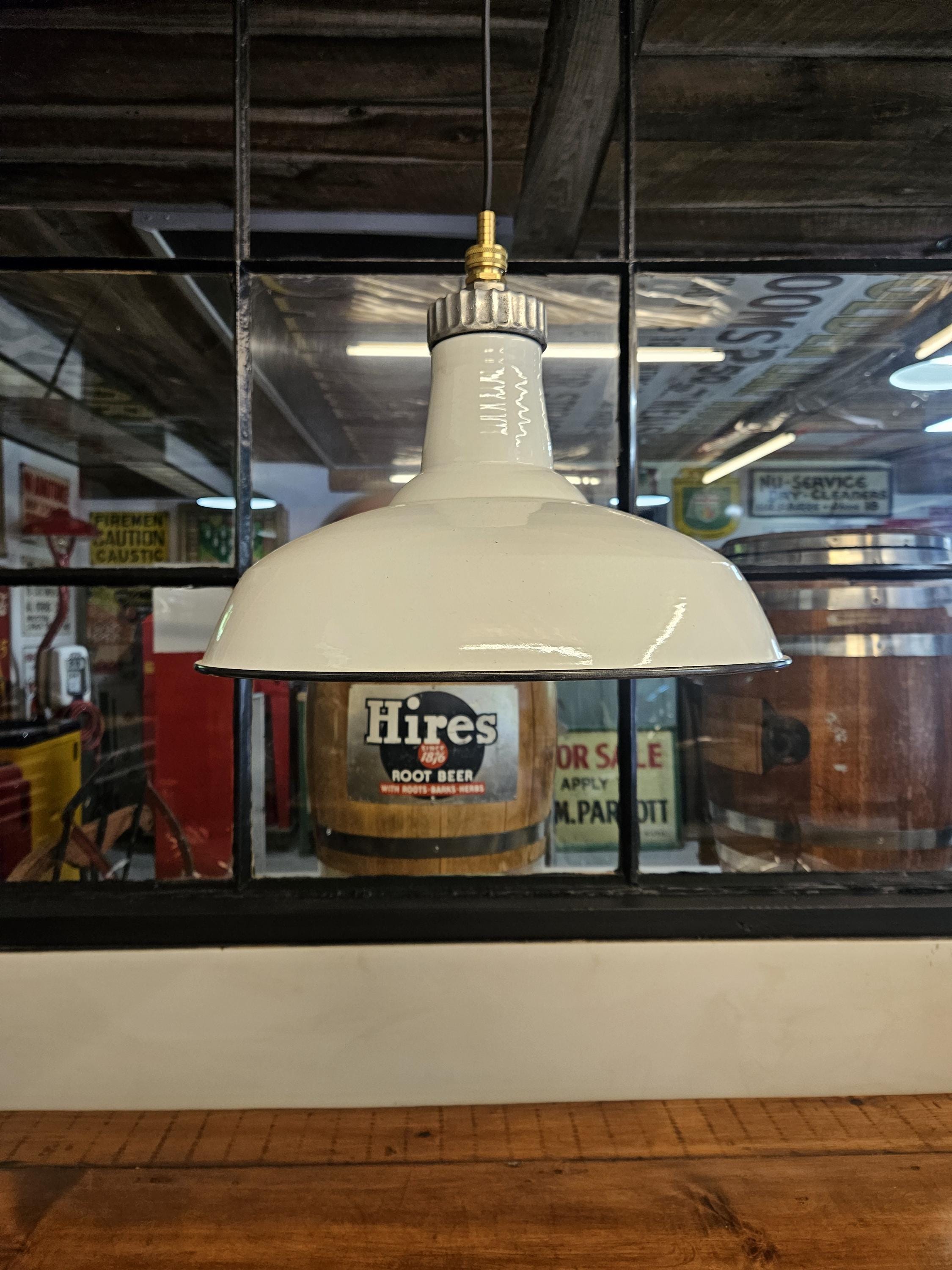 merci】M* 1940-1960 陶器製 ペンダント ランプ フランスアンティーク