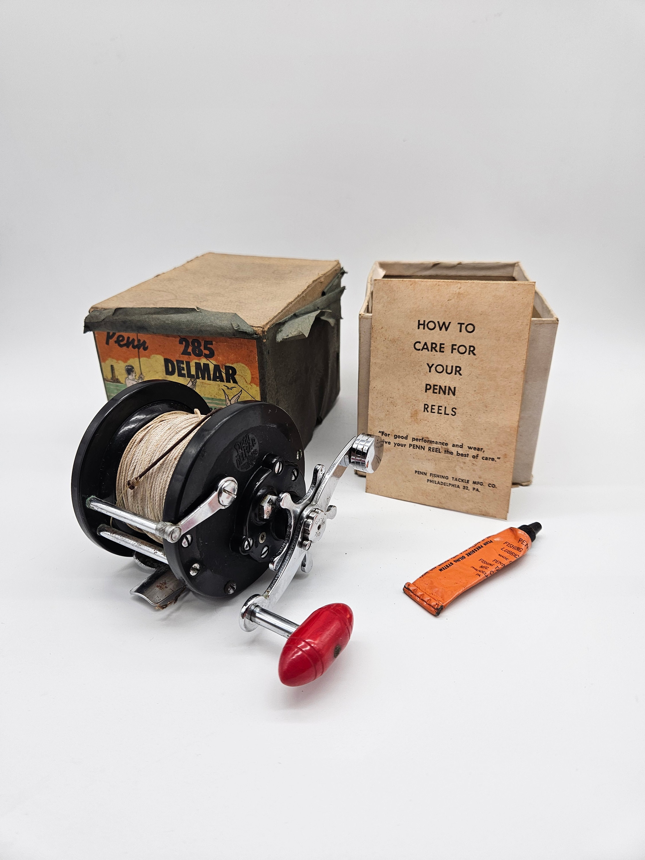から厳選した Vintage With Box Original Reelin Fishing Delmar #285 Penn その他
