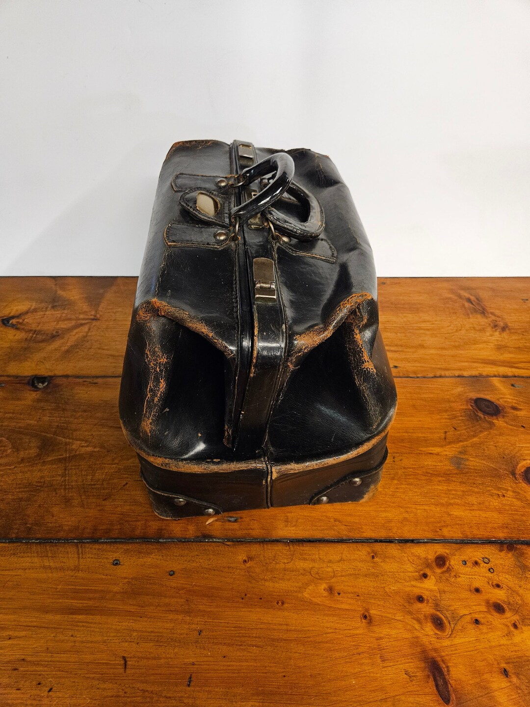 1920's Leather Doctors Medical Bag...original Old Cowhide Leather ...