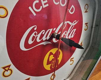Coca-cola Octagon Neon Clock, 1941 Silhouette Girl Style - Etsy