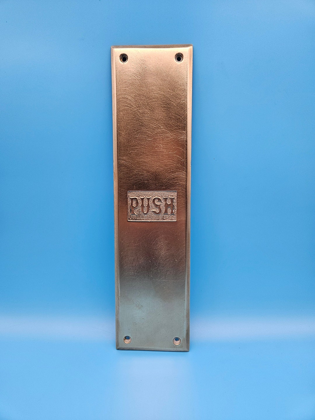 12-Pack Solid Cast Iron Black Antique Door Finger Push Plates – Heavy Duty, New