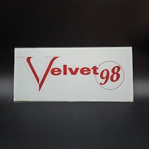 1940&#39;s-1950&#39;s Gas Pump Advertising Glass...B/A Velvet 98...Original Ad Glass