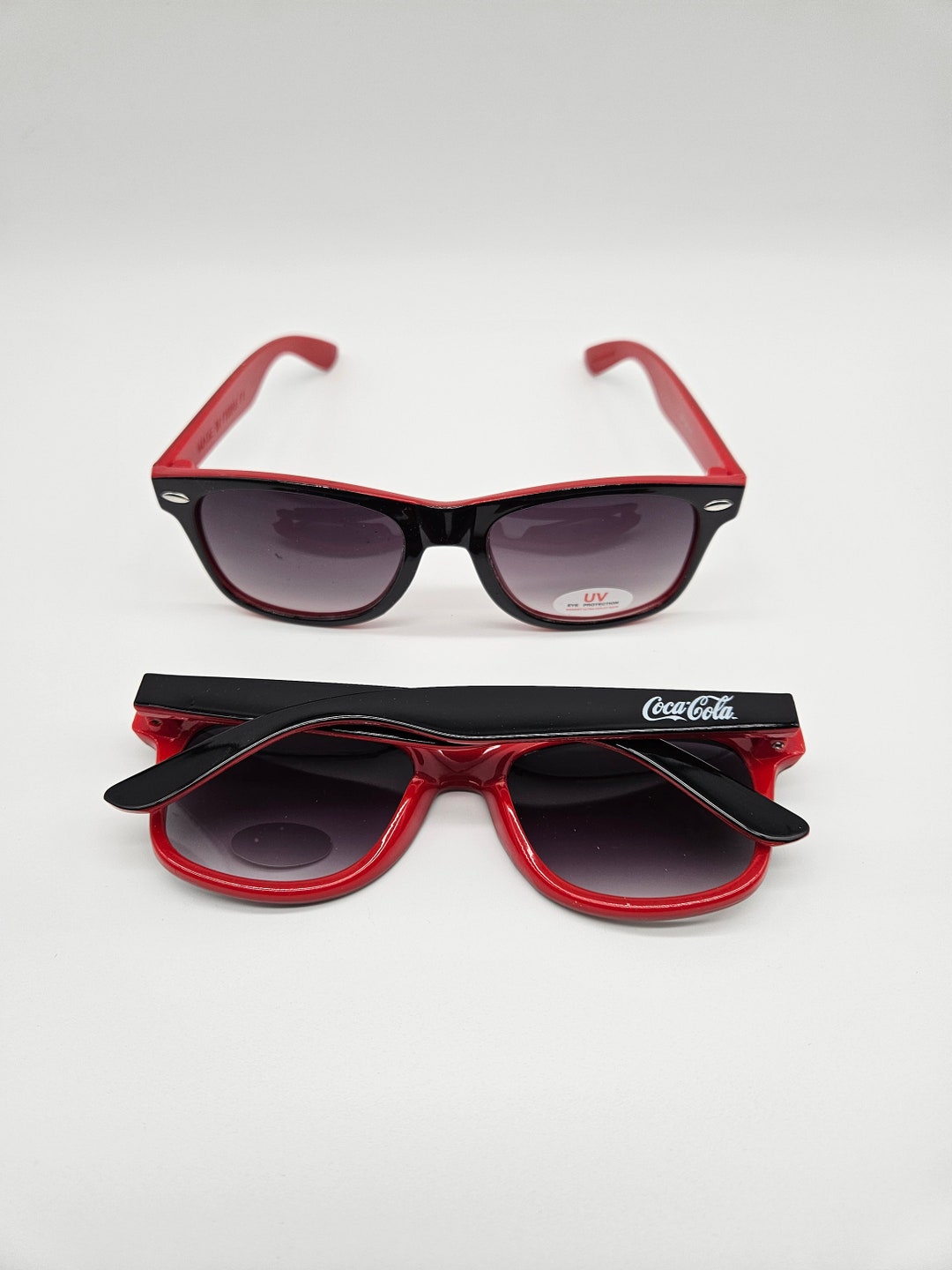 Visière Vintage Coca-Cola - Rouge - Avec Lunettes Uvex Rabattables - USA