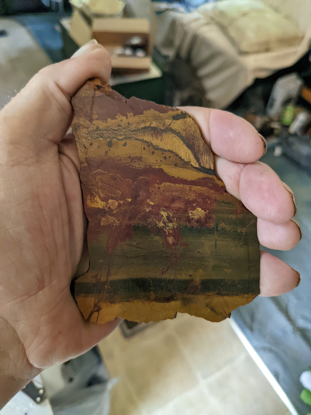 Brockman Tigereye Jasper Slab, Lapidary, Rock, Jewelry Jem Stones Etsy