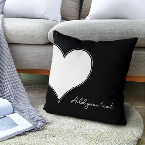 Funda de almohada de amor personalizada, regalo de almohada de corazón para ella, regalo para él, regalo de boda, funda de almohada de San Valentín, funda de almohada dulce de decoración imagen 3