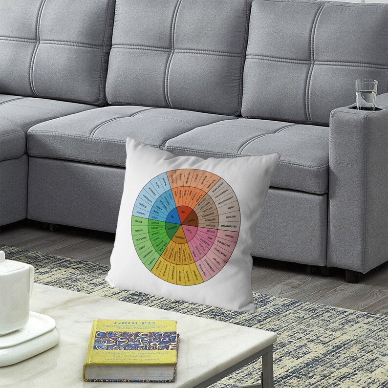 Feelings Wheel Pillow Self Love Pillow Decorative Pillow for Etsy