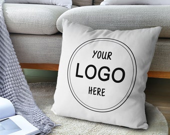 Oreiller avec logo, Oreiller avec logo personnalisé, Oreiller pour décoration de bureau, Oreiller d'entreprise, Taies d'oreiller à personnaliser, Oreillers personnalisés, Oreiller avec logo d'entreprise