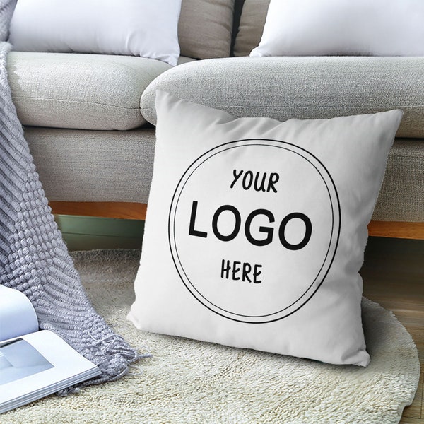 Logo Pillow, Custom Logo Pillow, Office Decor Pillow, Company Pillow, Personalize Pillow Covers, Custom Pillows, Company Logo Pillow