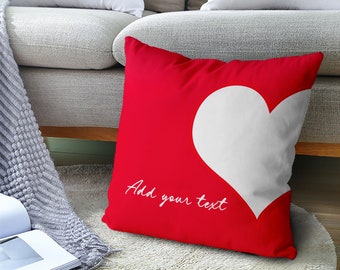 Customized Love Pillow Cover, Heart Pillow Gift for Her, Gift for Him, Wedding Gift, Valentines Pillow Cover, Decoration Sweet Pillowcase