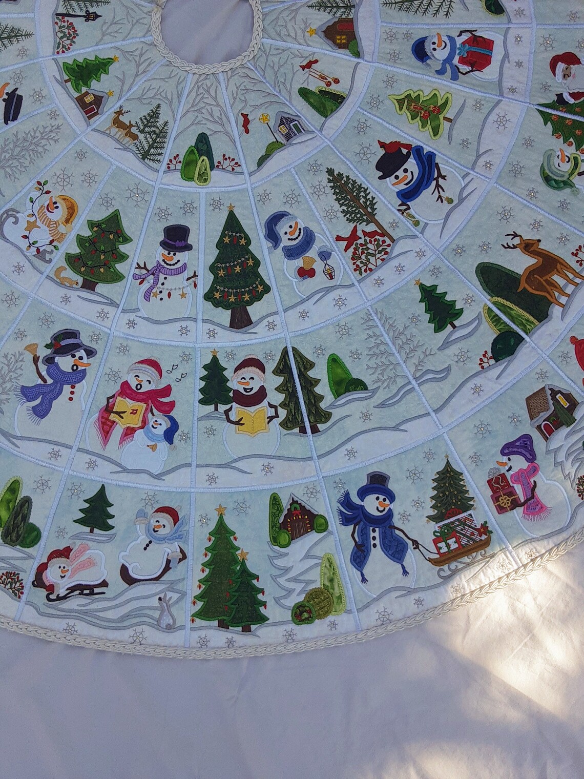 Snowman Christmas Tree Skirt Etsy