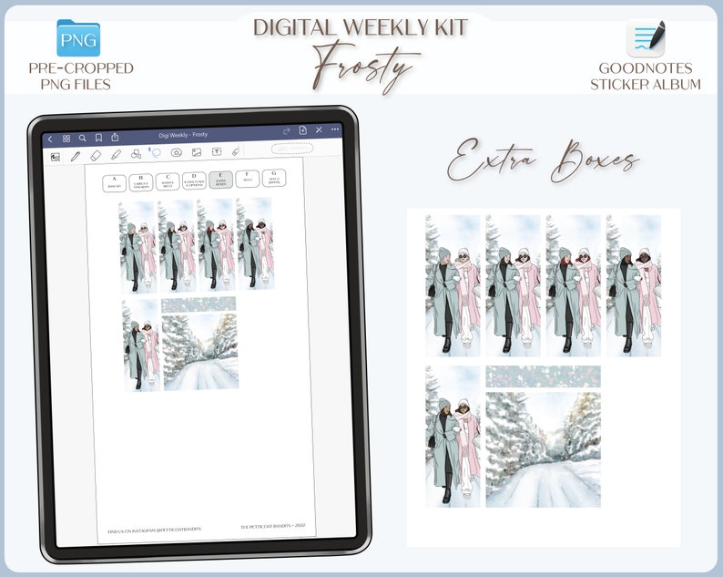 Digital Stickers for Goodnotes | Weekly Planner Kit | iPad Goodnotes ...