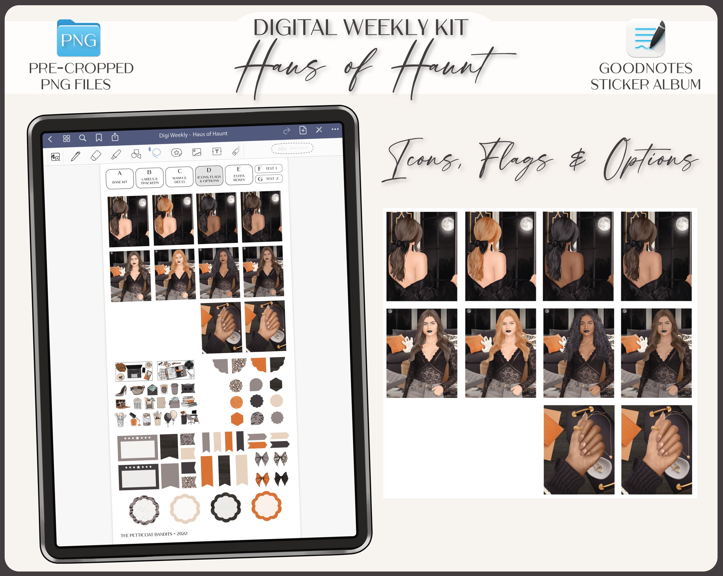 Digital Stickers for Goodnotes Weekly Planner Kit iPad Goodnotes ...