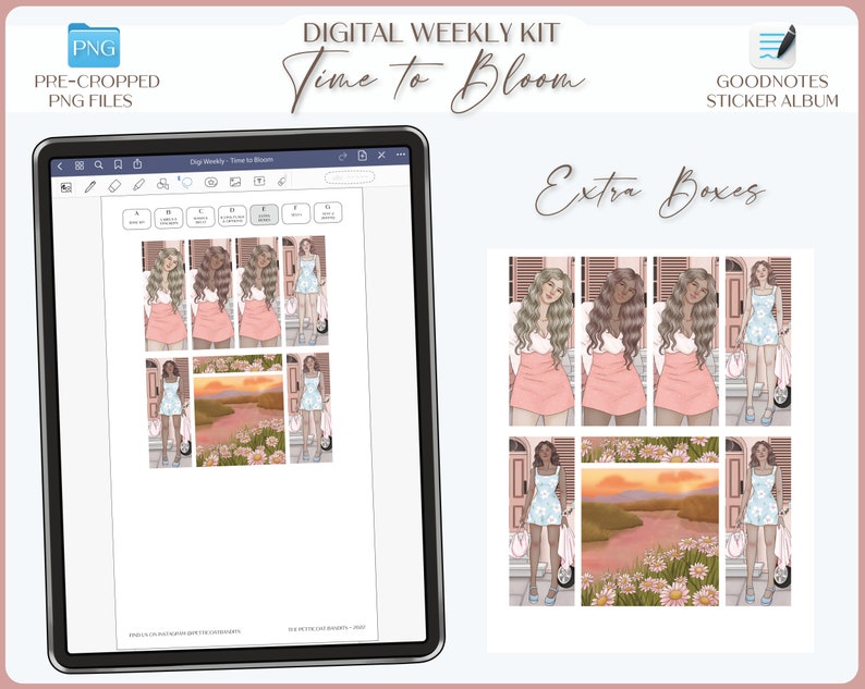 Digital Stickers for Goodnotes Weekly Planner Kit iPad Goodnotes ...