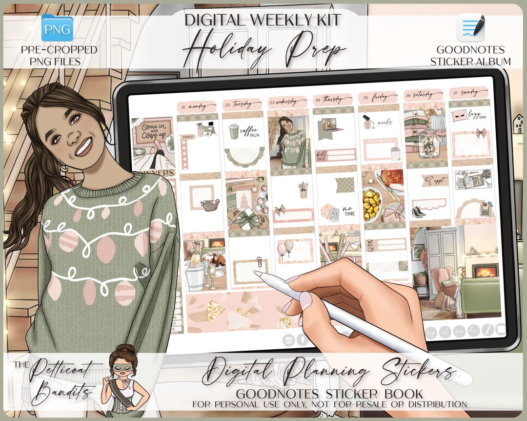 Digital Stickers for Goodnotes | Weekly Planner Kit | iPad Goodnotes ...