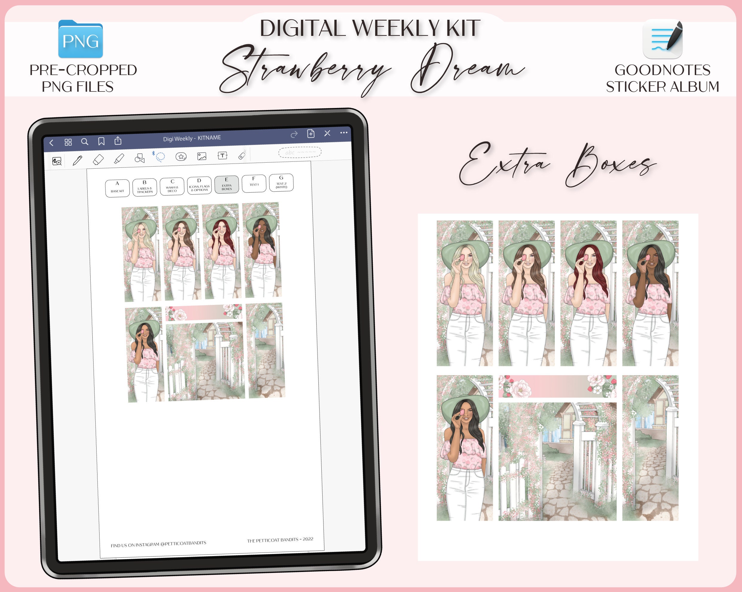Digital Stickers for Goodnotes | Weekly Planner Kit | iPad Goodnotes ...