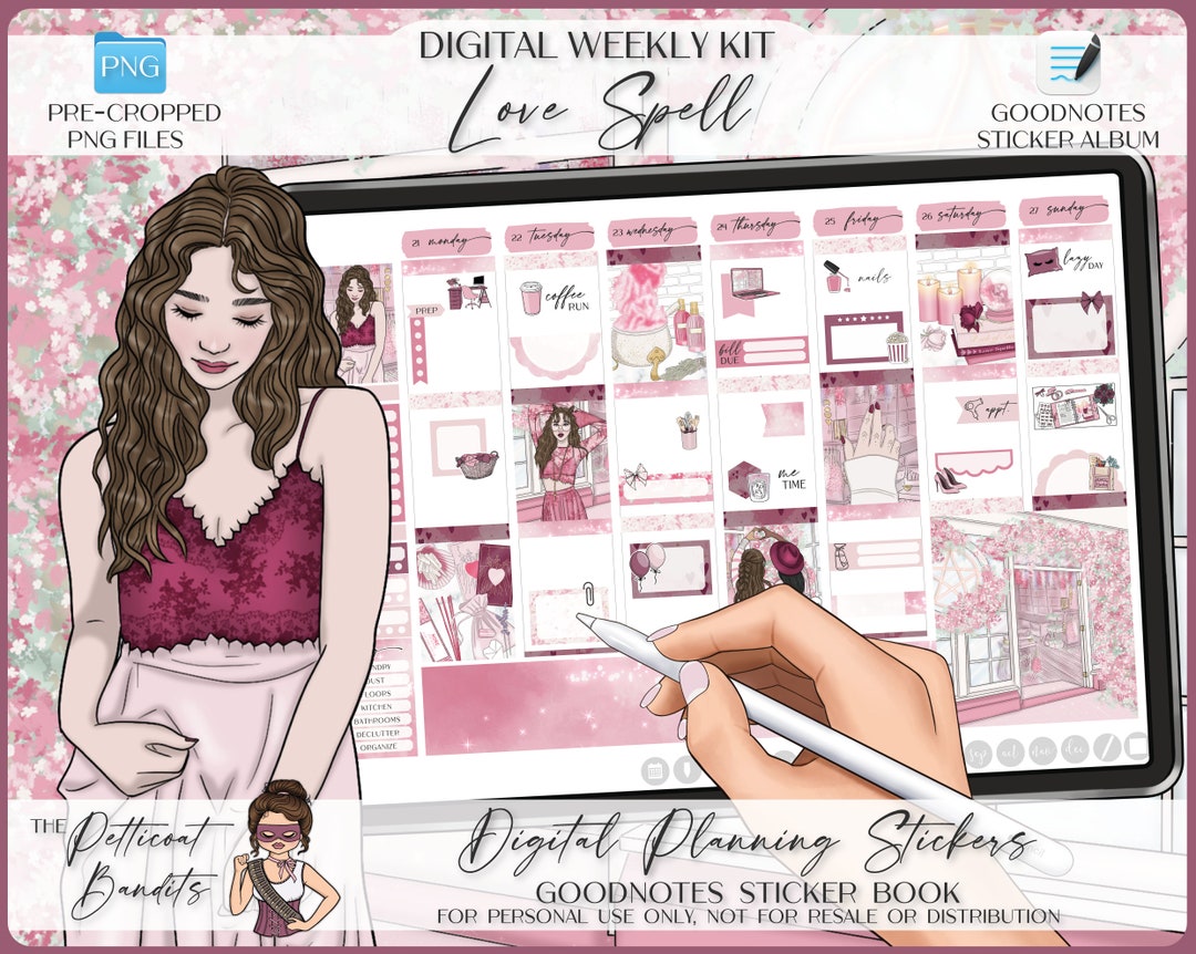 Digital Stickers for Goodnotes | Weekly Planner Kit | iPad Goodnotes ...