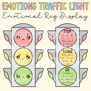 DIGITAL Trafikljusdisplay för känslor, Emotionell reglering, Klassrumsdekor, Verktyg för barn med särskilda behov, Emotionell medvetenhet, Välbefinnande