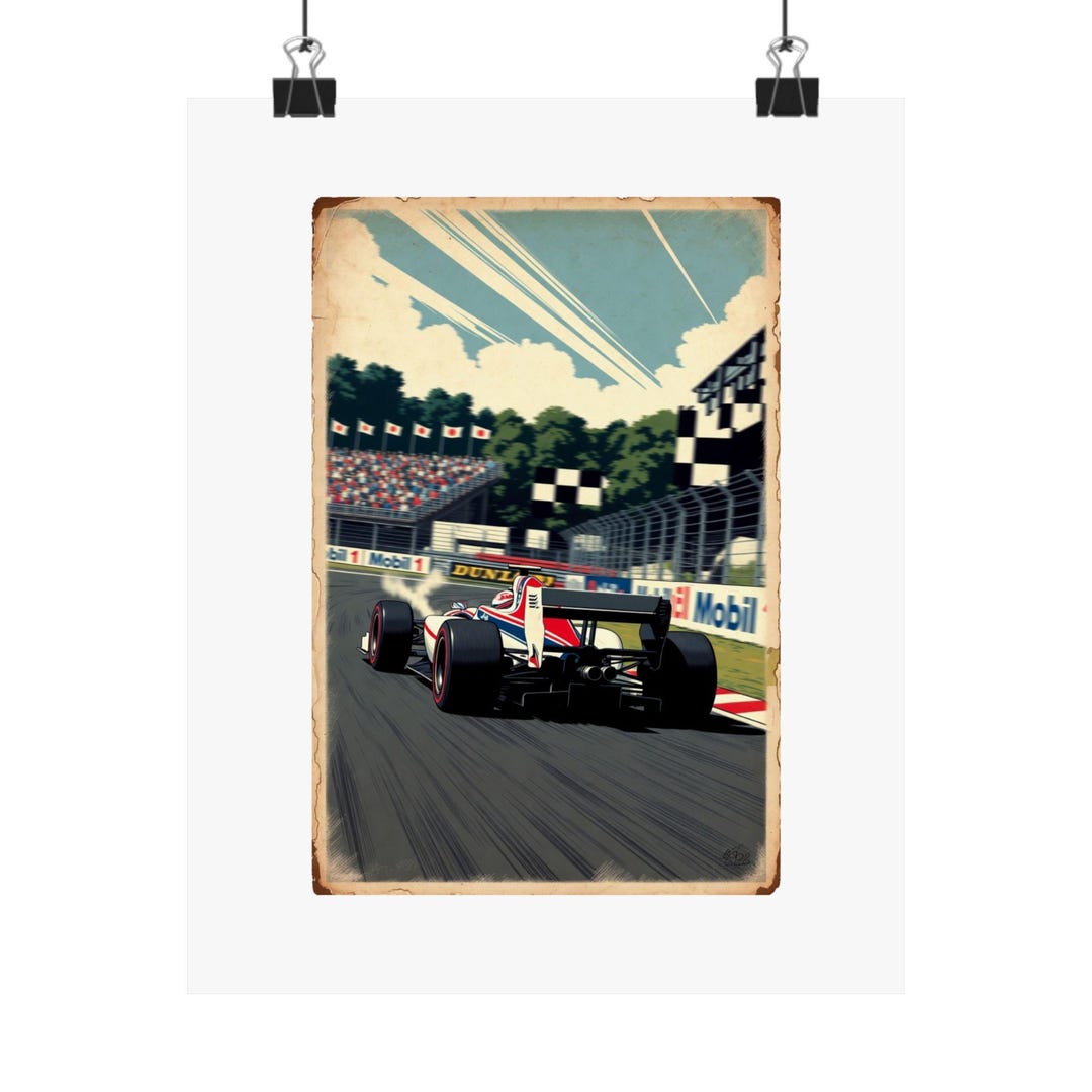 Motorsport Race Car Poster Formula Racing Wall Art Print - Etsy