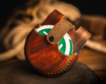 Custom ZN Nicotine Leather Pouch Holder for Belt.