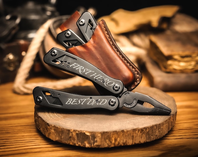 Custom Engraved Multitool | Personalized Groomsmen Gift, Father's Day, Camping, Outdoor, Pocket Tool, Gift for Men