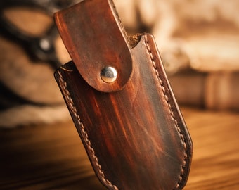 Custom Fit Leather Multitool Holder for Belt