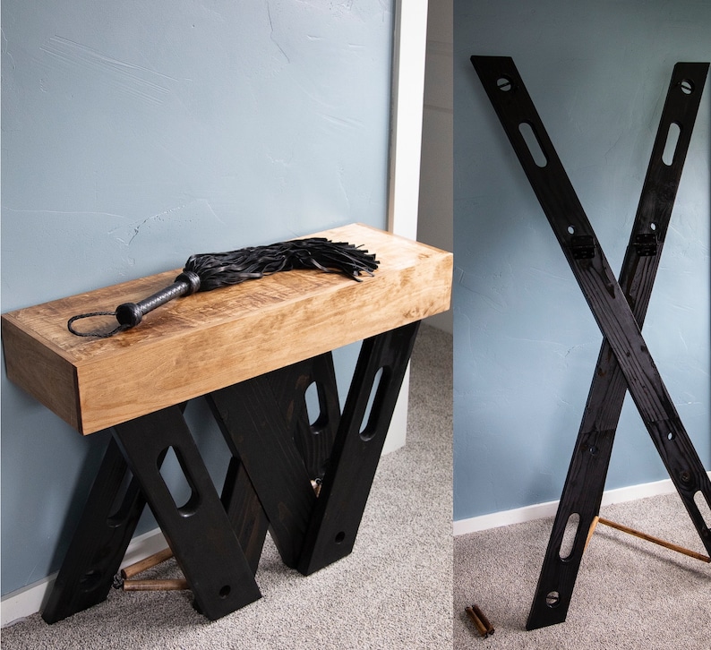 St. Andrews Cross Convertible Hallway Table BDSM Hidden Furniture Complete DIY 20+ Page Guide to Build 