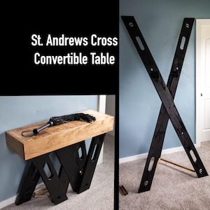 Mesa de recibidor St. Andrews Cross, guía de bricolaje para muebles BDSM convertibles (PDF)
