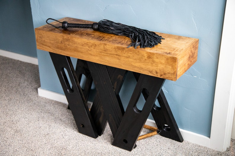 St. Andrews Cross Convertible Hallway Table, BDSM Hidden Furniture