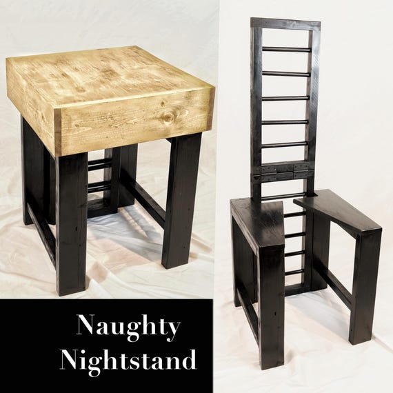 Kink Naughty Chair, Nightstand Converts to Bondage Chair DIY Guide (Digital Download)