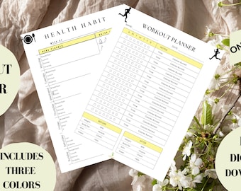 Trainingsplaner | Gesundheits-Gewohnheits-Tracker | Workout Planner für Frauen | Workout Planner für Männer | Trainingsplaner | Goodnotes