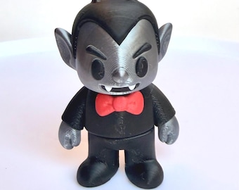3D Printed Flexi Vampire – Spooky Halloween Fidget Toy, Fun Collectible Gift, Poseable Desk Buddy