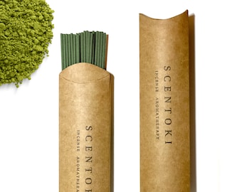 Incienso japonés Usucha Matcha, hecho a mano, incienso relajante, regalo de lujo, cuidado personal para el insomnio, varillas de incienso, humo suave.